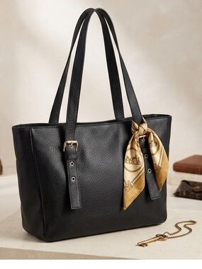 Elegant Kendra Black Tote Bag